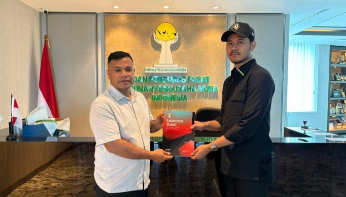 Ketua BPD HIPMI Malut Terpilih Firdaus Amir Serahkan Hasil Musda VI ke BPP HIPMI
