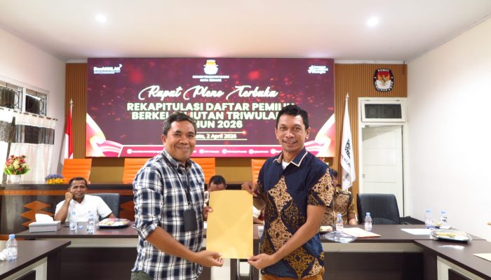 KPU Kota Ternate Tetapkan PDPB Triwulan I 2026, Jumlah Pemilih Capai 150 Ribu Lebih