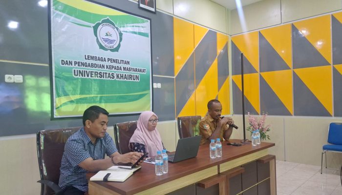 LPPM Unkhair kolaborasi dengan Dinas Kearsipan dan perpustakaan Provinsi Malut dalam KKN Tematik Literasi